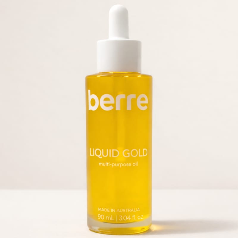 Berre Liquid Gold multi-purpose oil in a glass dropper bottle
